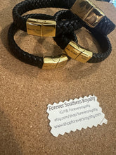 Load image into Gallery viewer, Leather Alpha Phi Alpha bracelet
