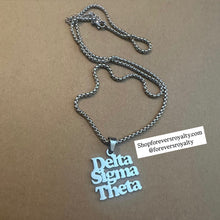 Load image into Gallery viewer, Delta Sigma Theta necklace (silver)