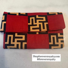 Load image into Gallery viewer, Red Mini clutch (African print)