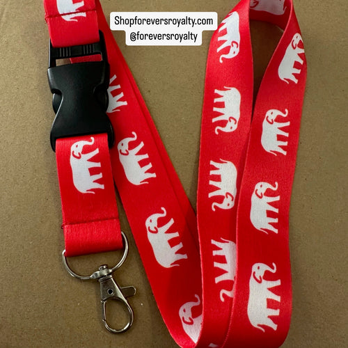 Red Elephant lanyard