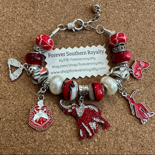 Delta Sigma Theta charm bracelet.