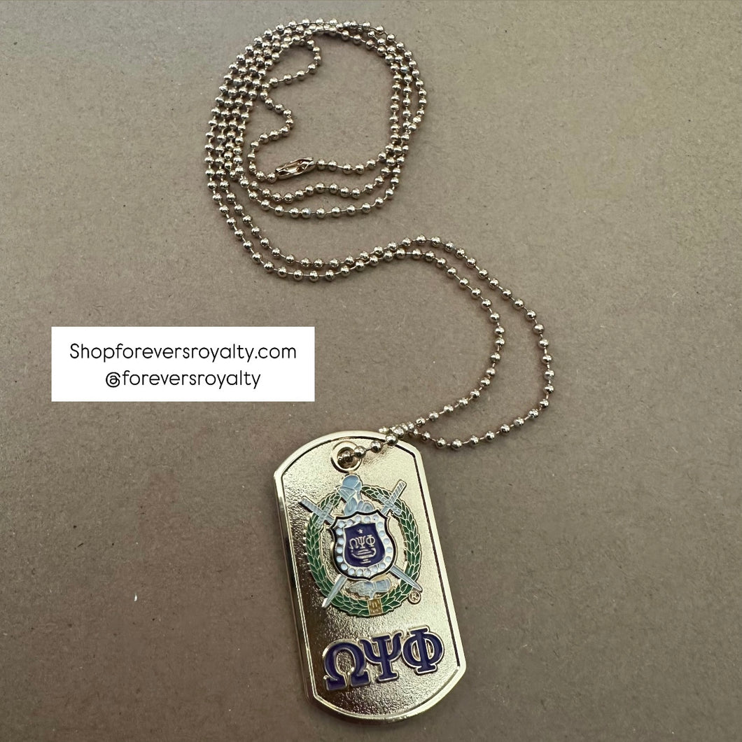 Omega Psi Phi dog tag
