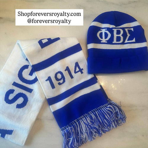 Phi Beta Sigma scarf and hat set