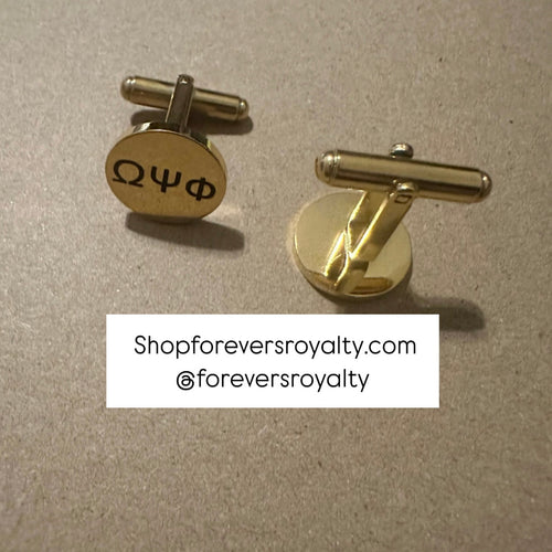 Omega Psi Phi cuff links.