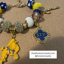 Load image into Gallery viewer, Sigma Gamma Rho charm bracelet.