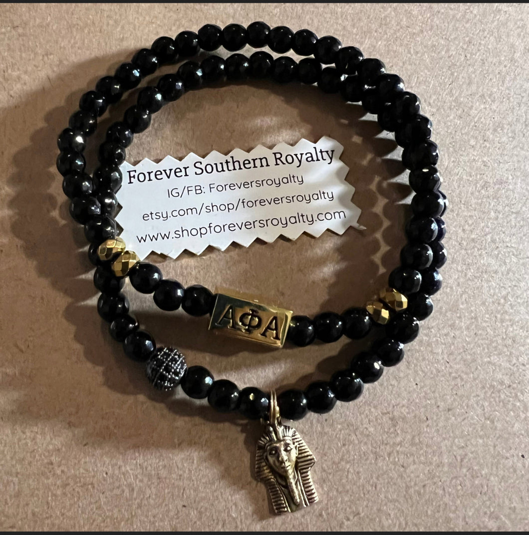 Mini Alpha Phi Alpha bracelet set