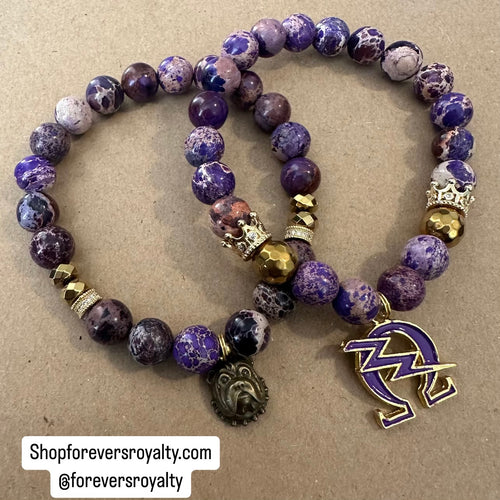 Omega Psi Phi bracelet set.