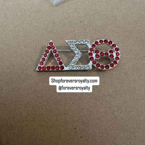 Red Delta Sigma Theta pin.