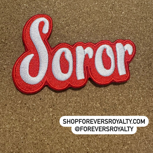 Red Soror patches.