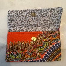 Load image into Gallery viewer, Orange Mini clutch (African print)
