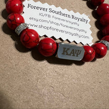 Load image into Gallery viewer, Red Kappa Alpha Psi bracelet.