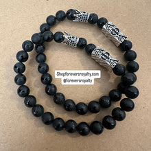 Load image into Gallery viewer, Black and silver Alpha bracelet