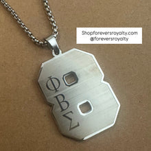 Load image into Gallery viewer, Silver Phi Beta Sigma necklaces