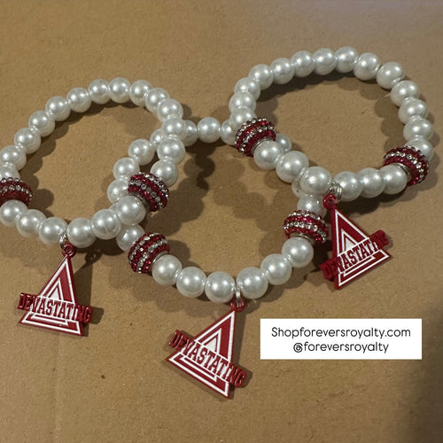 Delta Sigma Theta pyramid bracelet