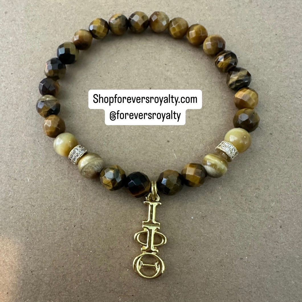 Brown Iota Phi Theta bracelet