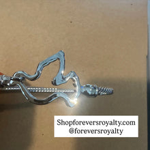 Load image into Gallery viewer, Silver dove bangle bracelet.