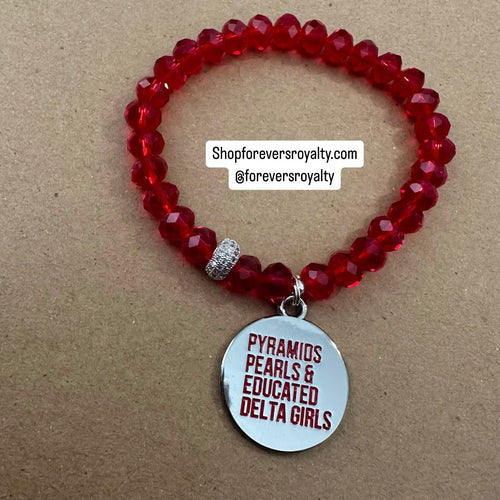 Pyramid Delta Sigma Theta bracelet.