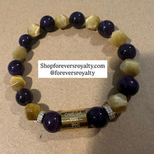 Load image into Gallery viewer, Gemstone Omega Psi Phi bracelet.