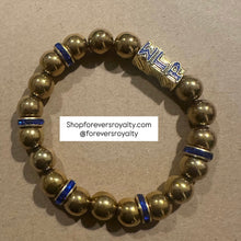 Load image into Gallery viewer, Gold Sigma Gamma Rho bracelet