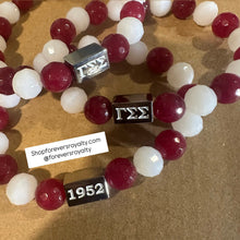 Load image into Gallery viewer, New Gamma Sigma Sigma bracelet (GSS)
