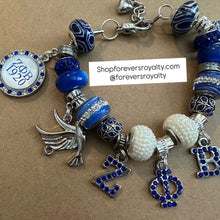 Load image into Gallery viewer, Zeta Phi Beta charm bracelet.