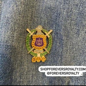 Omega Psi Phi Lapel pin.