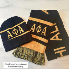 Load image into Gallery viewer, Alpha Phi Alpha scarf and hat