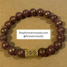 Load image into Gallery viewer, Brown and gold Iota Phi Theta bracelet.