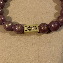 Load image into Gallery viewer, Brown and gold Iota Phi Theta bracelet.