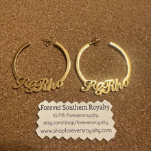 Load image into Gallery viewer, Gold SGRho earrings