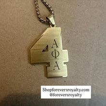 Load image into Gallery viewer, Gold Alpha Phi Alpha necklaces