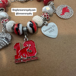 Delta Sigma Theta charm bracelet.