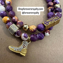 Load image into Gallery viewer, 2 Omega Psi Phi bracelets.