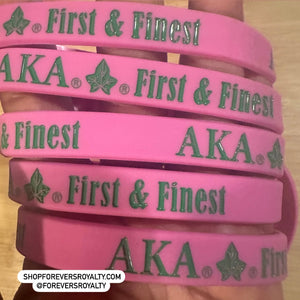 Pink Alpha Kappa Alpha wristband