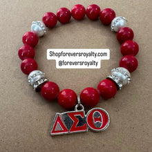 Load image into Gallery viewer, Delta Sigma Theta red bracelet.