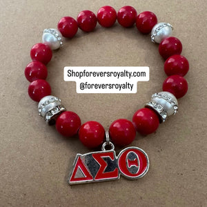 Delta Sigma Theta red bracelet.