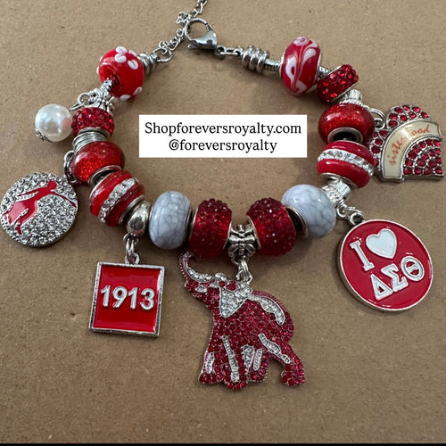 Delta Sigma Theta charm bracelet.