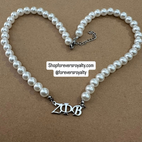 Zeta Phi Beta pearl necklace