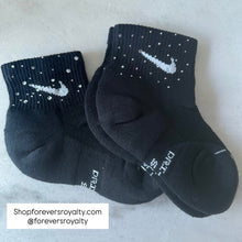 Load image into Gallery viewer, Black rhinestone socks (small/kids)