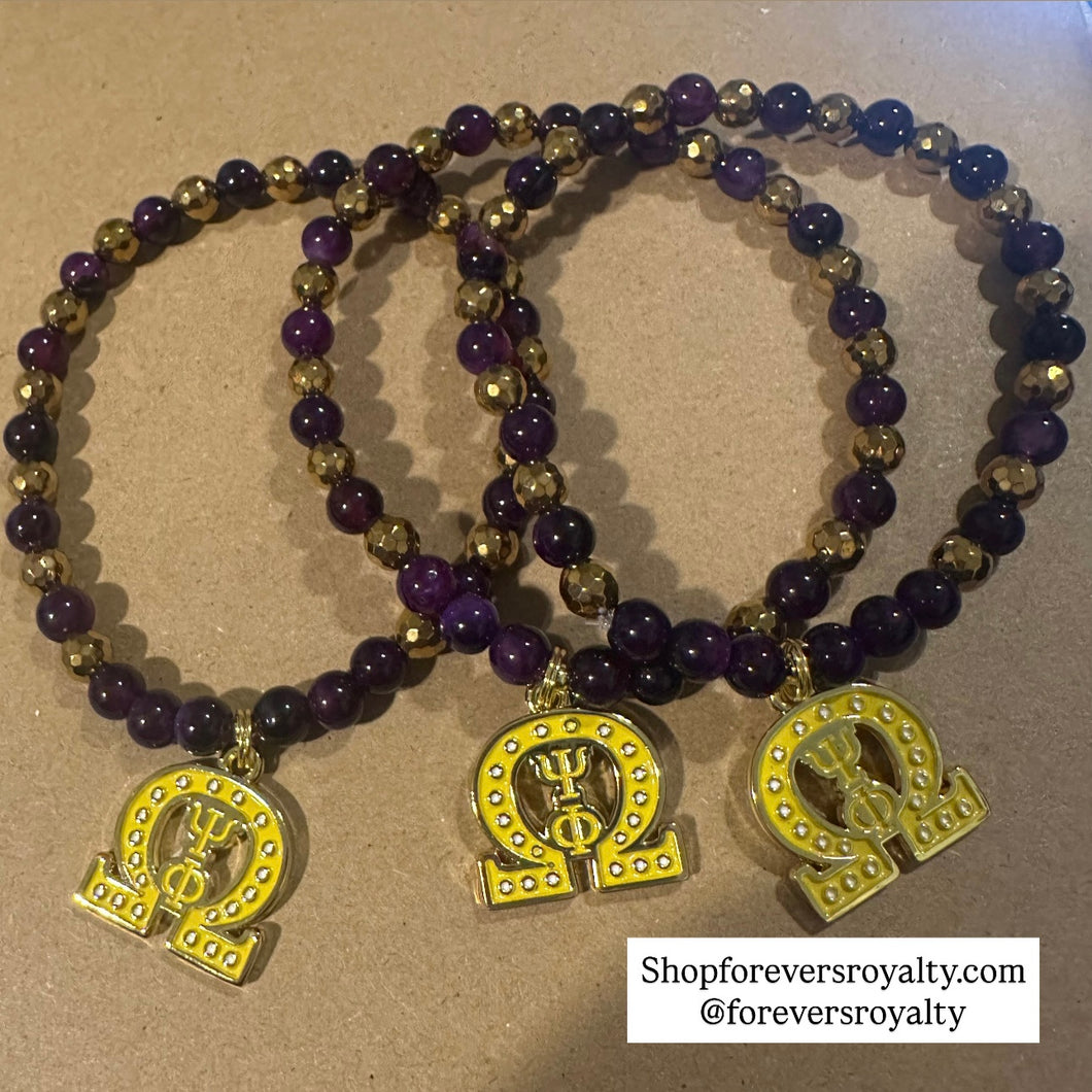 Mini Omega Psi Phi bracelet.
