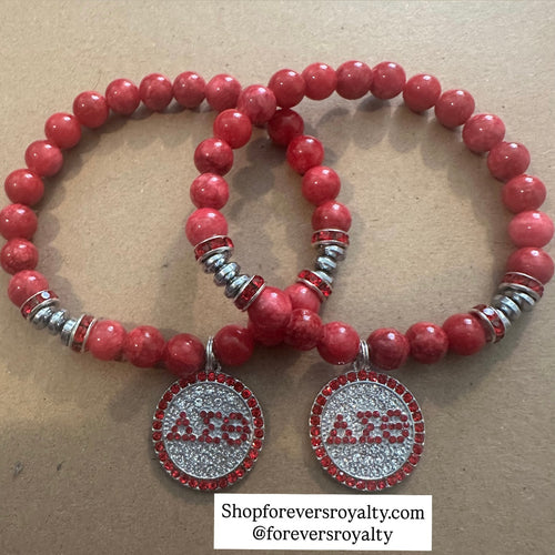 Delta Sigma Theta red bracelet