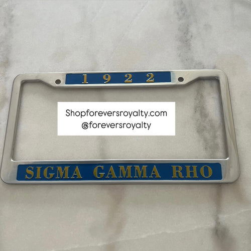 Sigma Gamma Rho license plate frame