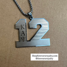 Load image into Gallery viewer, Silver Kappa Alpha Psi necklaces