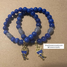 Load image into Gallery viewer, Blue and gold Rhoer bracelet