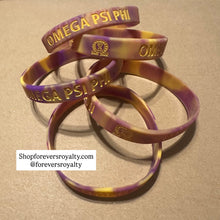 Load image into Gallery viewer, Mixed Omega Psi Phi wristband