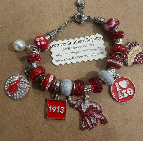 Delta Sigma Theta charm bracelet.