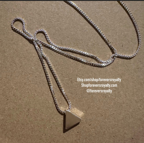 Sterling silver Delta necklace