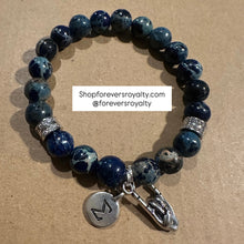 Load image into Gallery viewer, Blue Phi Beta Sigma bracelet.