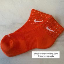 Load image into Gallery viewer, Orange rhinestone socks