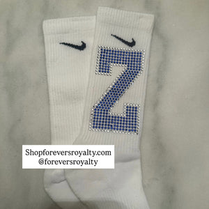 Zeta Z rhinestone socks
